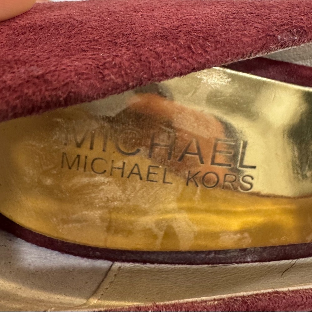 Michael Kors Women's Red Suede Heels - Picture 3 of 8